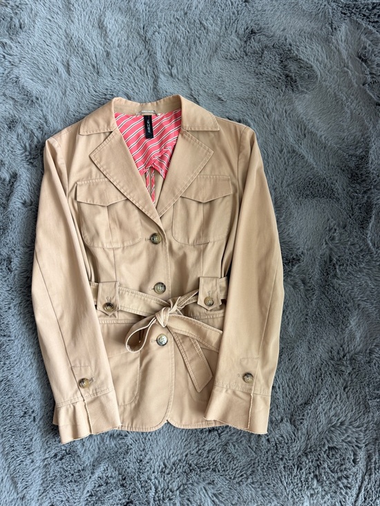 Marc Cain Jackets & Blazers - Marc Cain Cotton Beige Women's Belted Trench Jacket